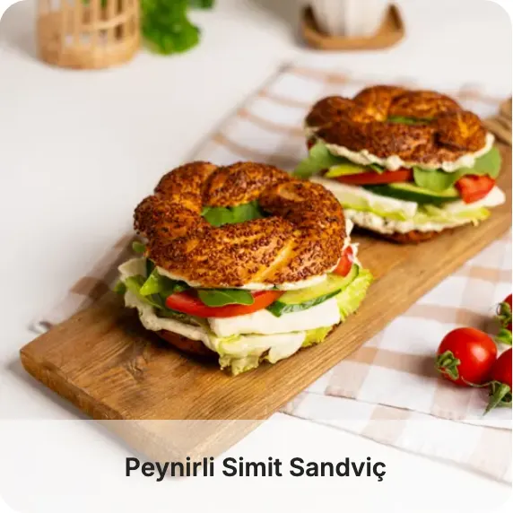 Peynirli Simit Sandviç