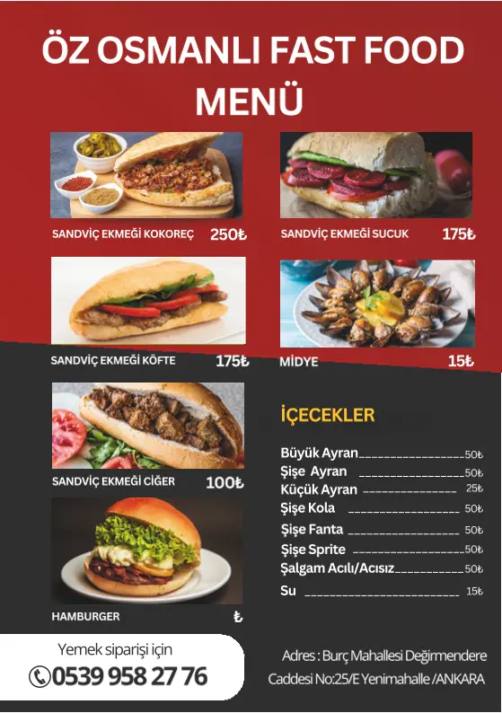 Öz Osmanlı Fast Food fotoğraf 3
