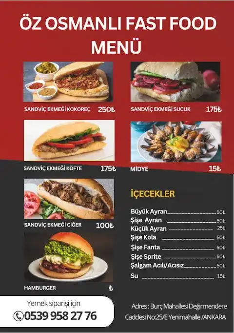 Öz Osmanlı Fast Food fotoğraf 3