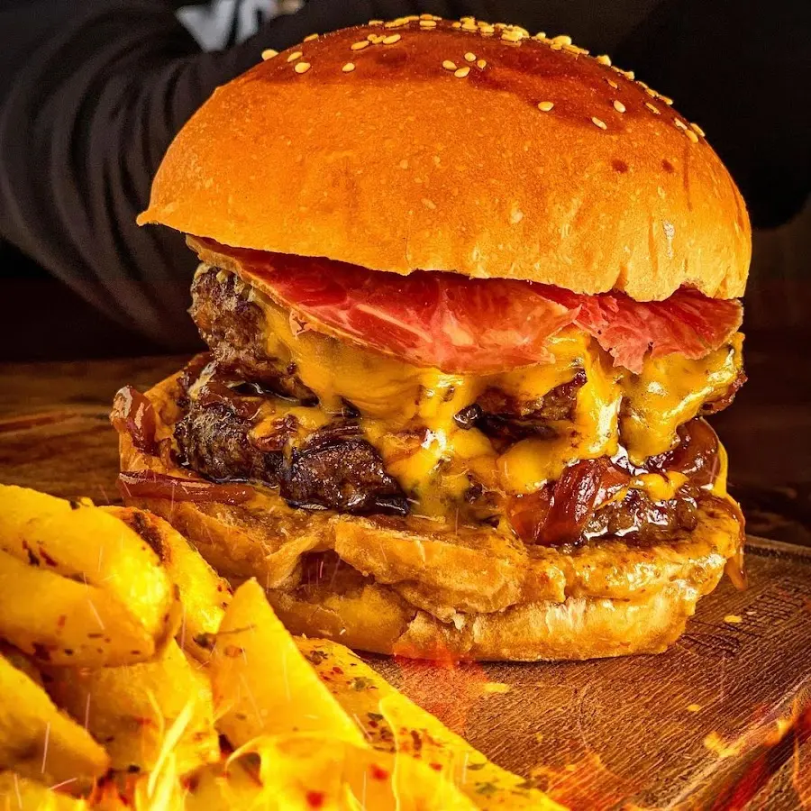 Kırmızı Et Steak Burger Sosis fotoğraf 2