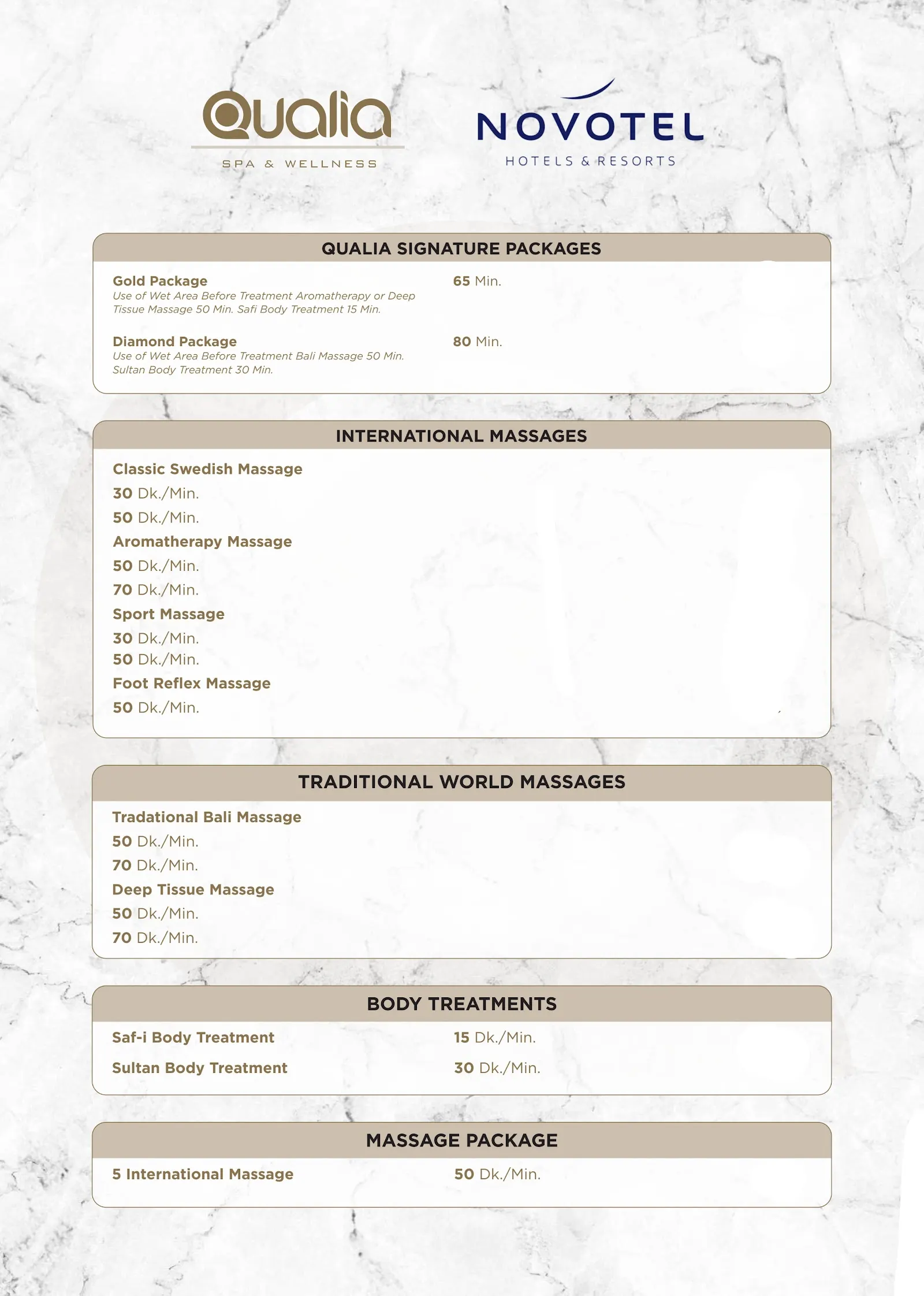 Qualia Spa & Wellness Novotel Hotels & Resorts (Zeytinburnu)