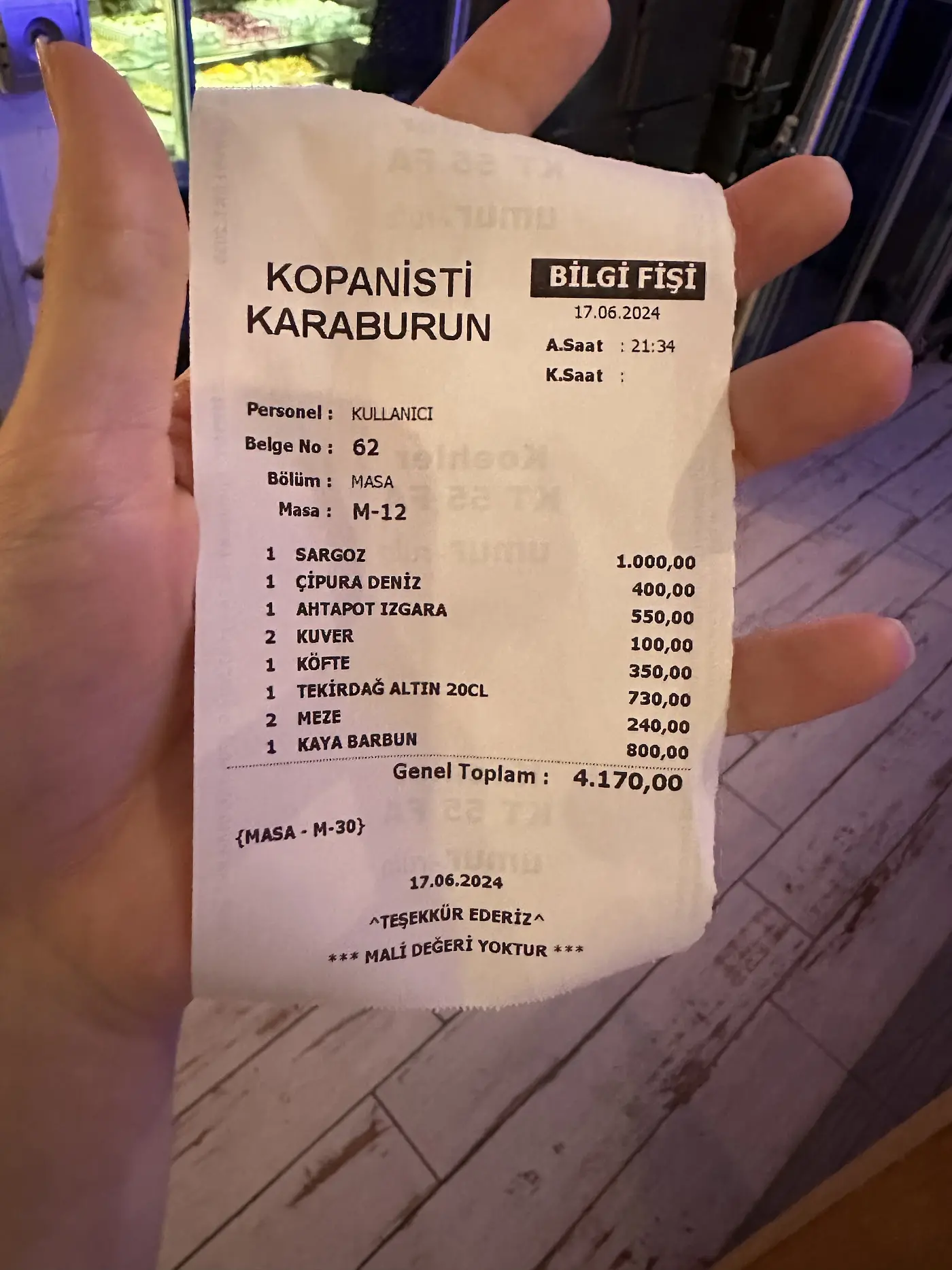 Karaburun KOPANİSTİ BALIK Restaurant fotoğraf 3