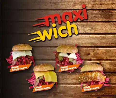 Maxi Wich kömür de sandviç hamburger çiğköfte