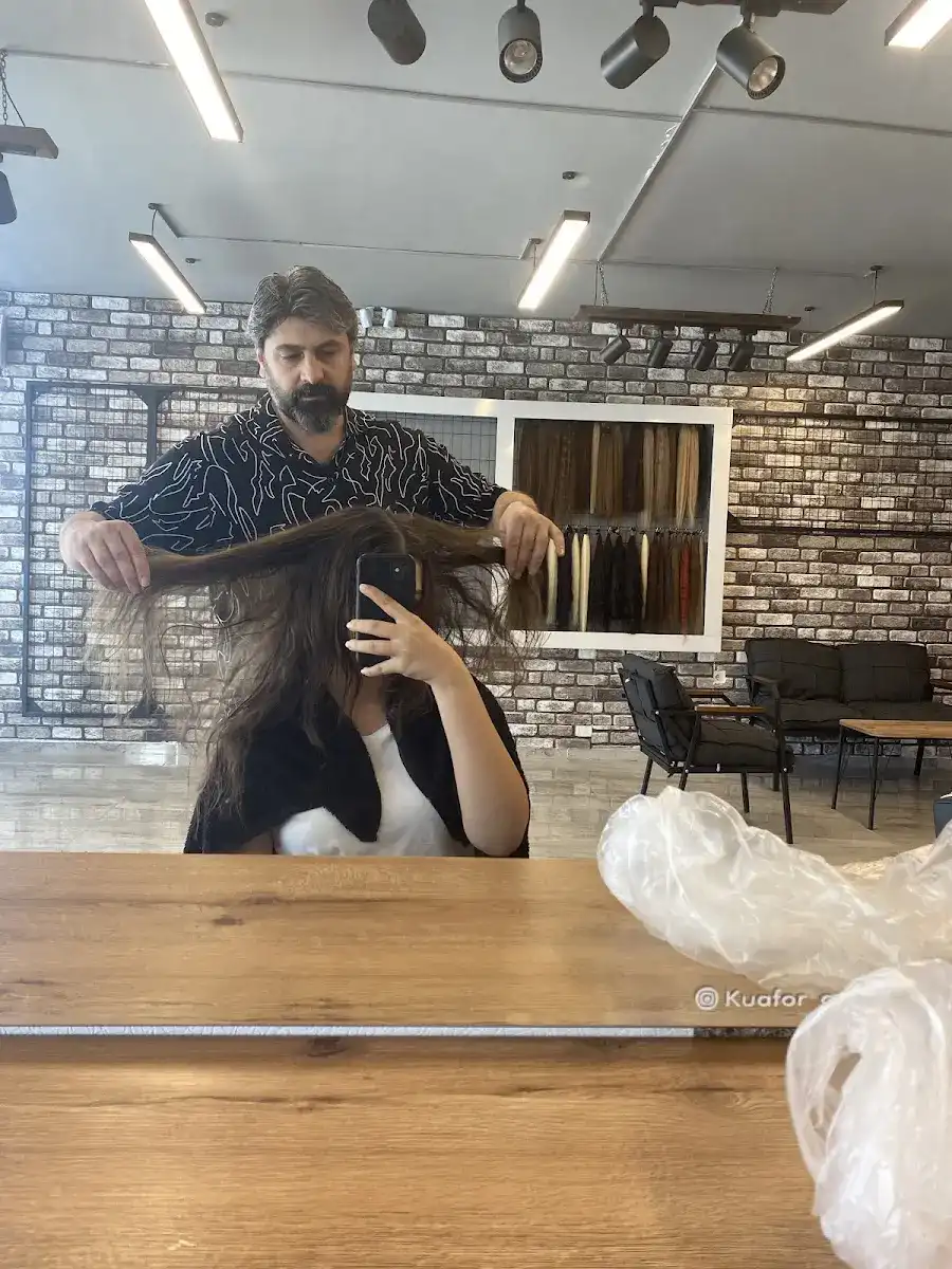 Kuaför Özcan Doğar Mersin Erdemli saç kaynak extensions Mikro kaynak fotoğraf 2