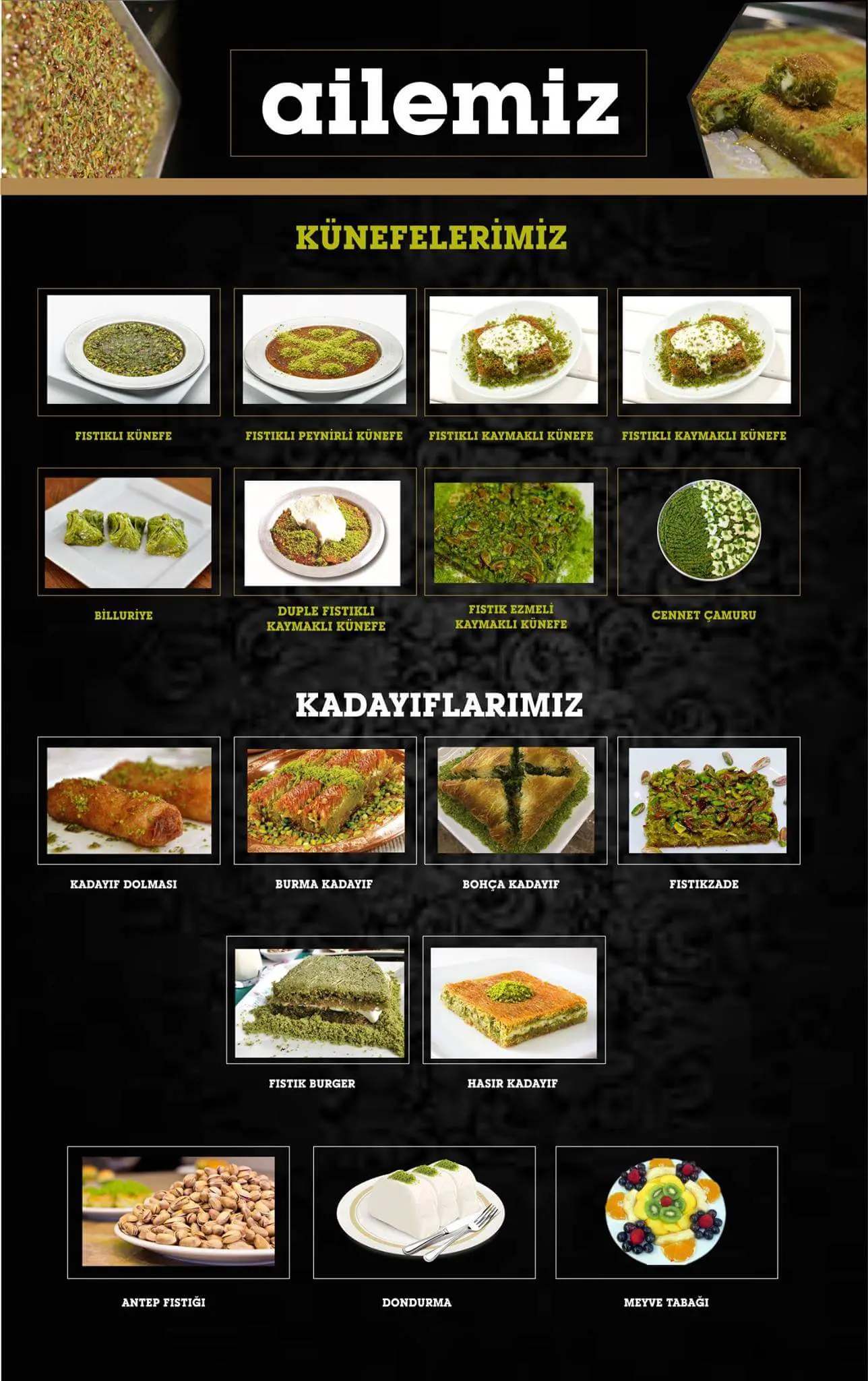 GAZİANTEP Fıstık Kadayıf Künefe Baklava Katmer fotoğraf 3