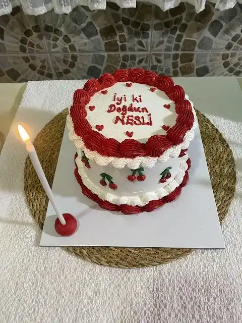 Pembe pasta evi fotoğraf 3